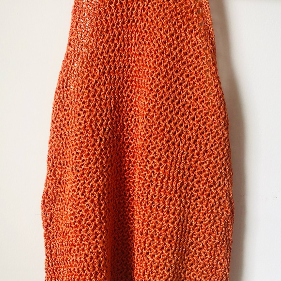 Ming Suit Crocheted Top Burnt Orange Razor Back fit S/M. Soft - Picture 6 of 7